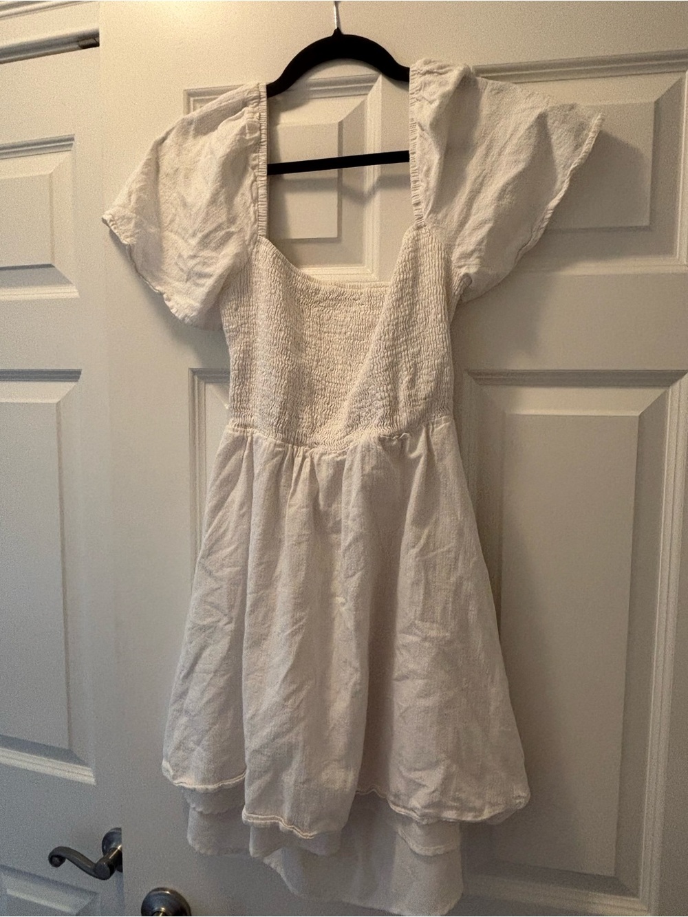 Princess Polly White Puff-Sleeve Cotton Dress